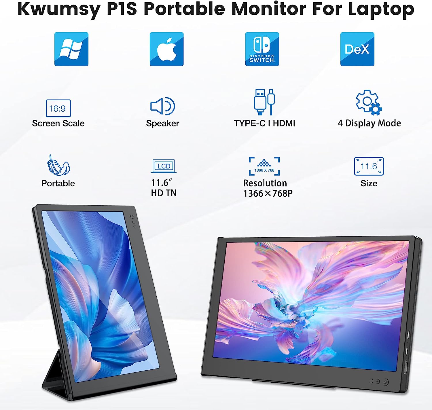 uk bonitoys kwumsy portable monitor laptop monitor extender review