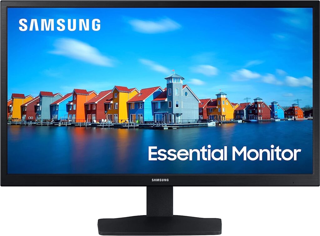 SAMSUNG S33A Series 24-Inch FHD 1080p Computer Monitor, HDMI, VA Panel, Eye Saver Mode, Game Mode (LS24A338NHNXZA), Black