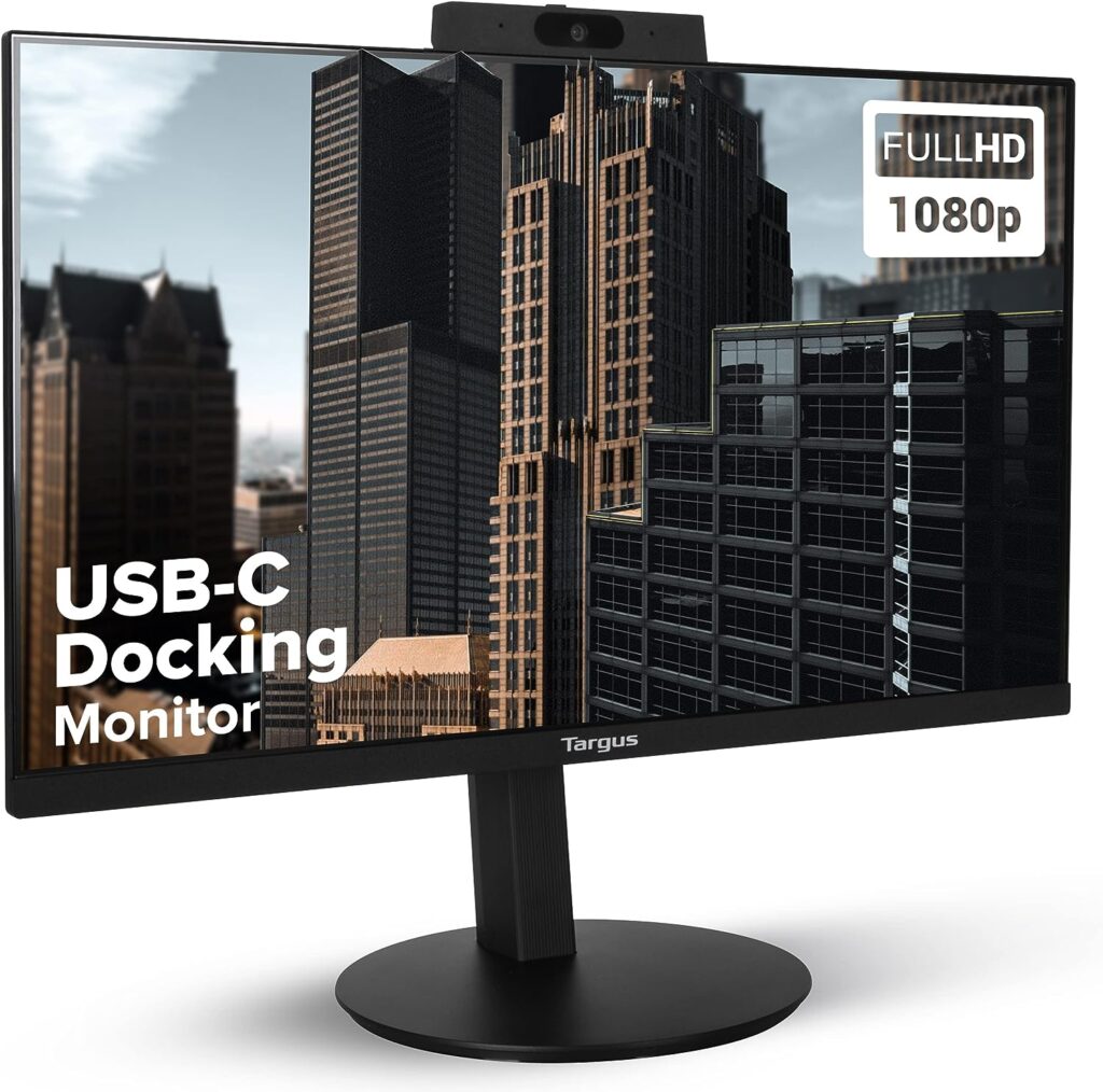 Targus 24-inch USB-C Docking Computer Monitor w/ 100W PD, Adjustable Height Mac PC Monitor 360 Degree Rotating 24 inch Monitor Gaming Monitor w/Dock, Dual Monitor Compatible w/DM4240SUSZ (DM4240PUSZ)