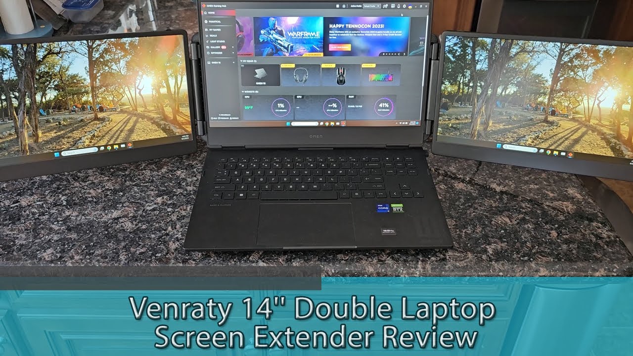 turn your laptop into a beast with venratys dual 14 inch screen extender 1