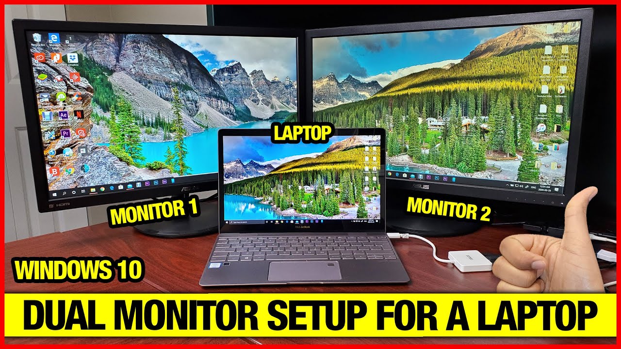how to set up dual monitors on windows 10 with a single usb c port 1